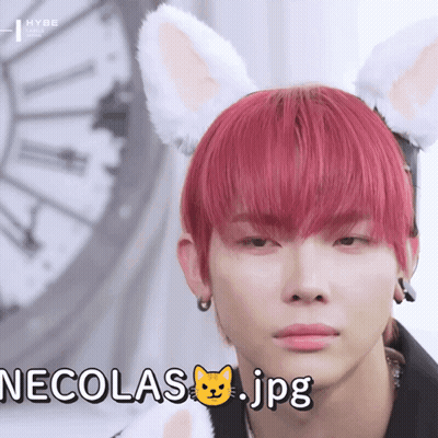 Man With Red Hair Bunny Ears GIF