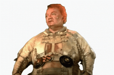 Man With Red Hair In Costume GIF