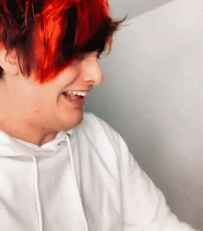 Man With Red Hair In White Hoodie GIF