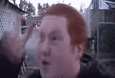 Man With Red Hair Making Funny Face GIF
