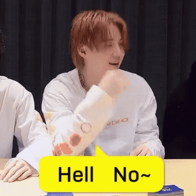 Man With Red Hair Saying Hell No GIF