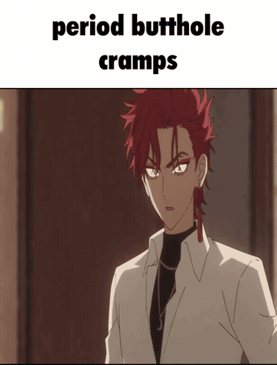 Man With Red Hair Saying Period Butthole Cramps GIF