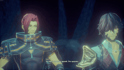 Man With Red Hair Talking To Another Man GIF