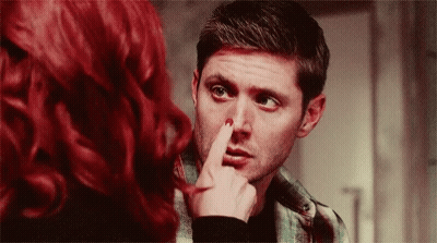 Man With Red Hair Touched By Woman GIF