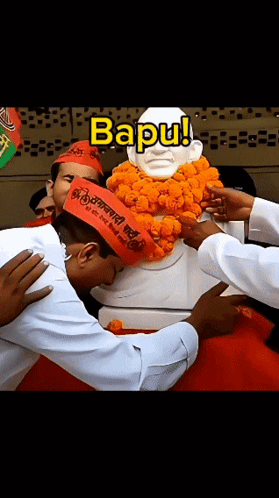 Man With Red Headband Saying Bapu GIF