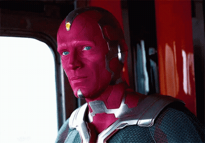 Man With Red Mask Close Up GIF
