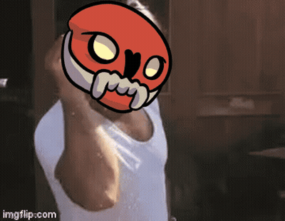Man With Red Skull Mask GIF