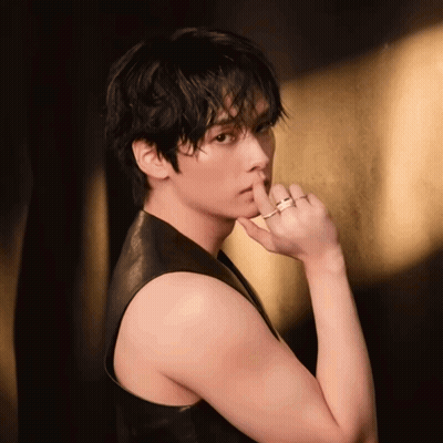 Man With Ring And Leather Vest GIF
