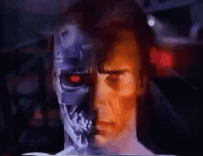 Man With Robot Face GIF