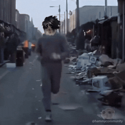 Man With Sad Hamster Head Exercising GIF