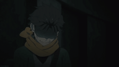 Man With Scarf In Dark Room GIF