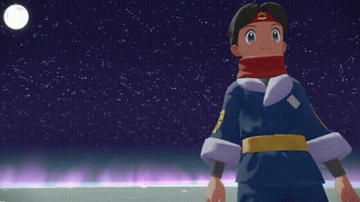 Man With Scarf Next To Pokemon Letter A GIF