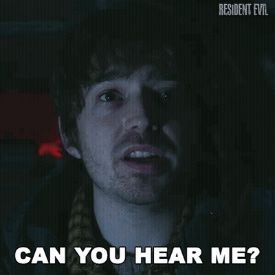 Man With Scarf Saying Can You Hear Me GIF