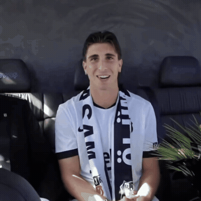 Man With Scarf Saying Juventus GIF