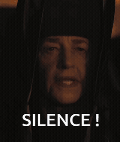 Man With Scarf Saying Silence GIF