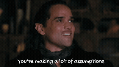 Man With Scarf Says You're Making A Lot Of Assumptions GIF