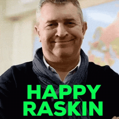 Man With Scarf Smiling Happy Raskin GIF