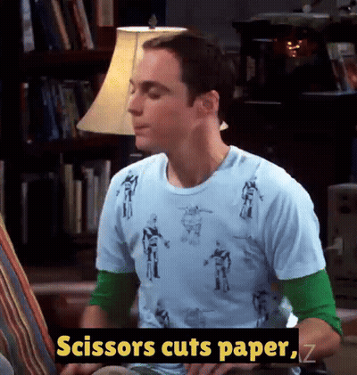 Man With Scissors Cuts Paper GIF