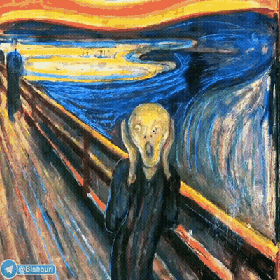 Man With Screaming Face @Bishouri GIF