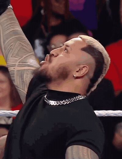 Man With Shaved Head And Chain GIF