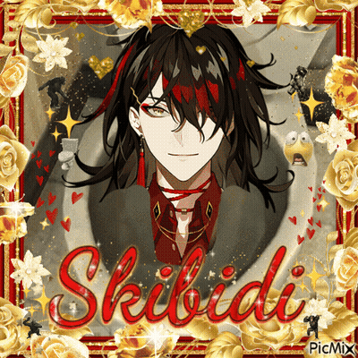 Man With Shibidi Written GIF