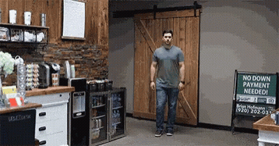 Man With Sign No Down Payment Needed GIF