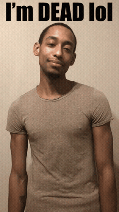 Man With Sign Saying I'm Dead Lol GIF