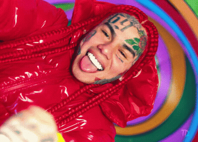 Man With Sixty Nine Face Tattoo GIF