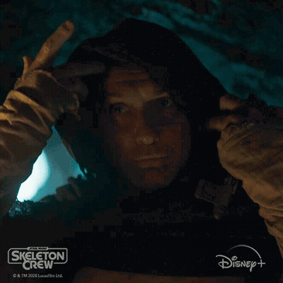 Man With Skeleton Crew Logo GIF