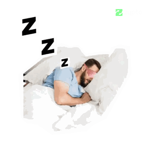 Man With Sleep Mask Sleeping Sticker