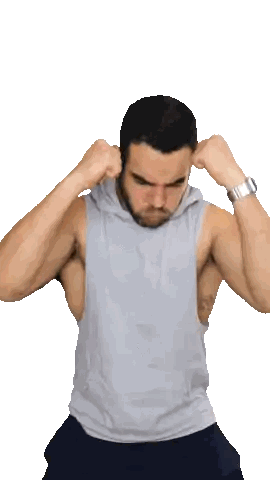 Man With Sleeveless Hoodie And I Love You Tattoo Sticker