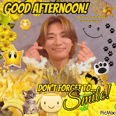 Man With Smiley Face Saying Good Afternoon GIF