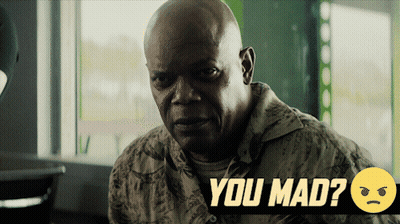 Man With Smiley Face Saying You Mad GIF