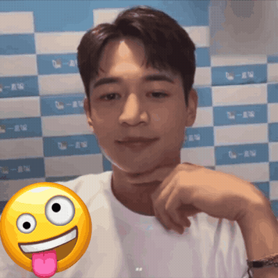 Man With Smiley Face Sticking Tongue Out GIF