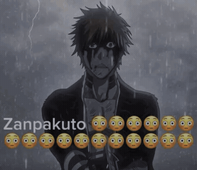 Man With Smiley Faces And Zampakuto GIF