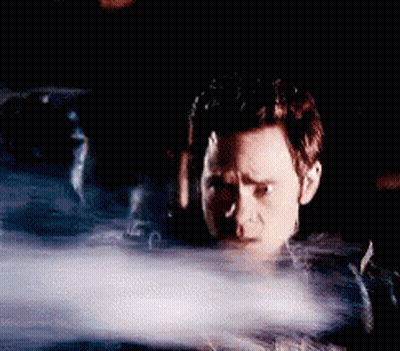 Man With Smoke Coming Out Of Face GIF