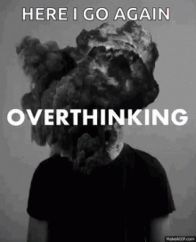 Man With Smoke Coming Out Of Head Overthinking GIF