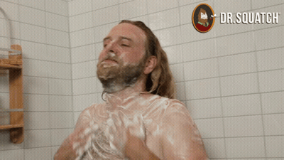 Man With Soap On Face Saying I Dropped The Soap GIF
