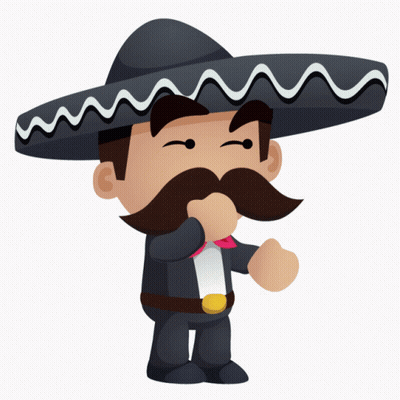 Man With Sombrero And Mustache GIF