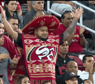 Man With Sombrero And Scarf Saying SF GIF