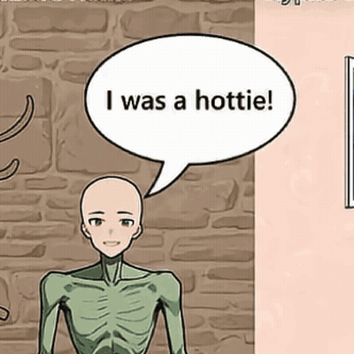 Man With Speech Bubble Saying I Was A Hottie GIF