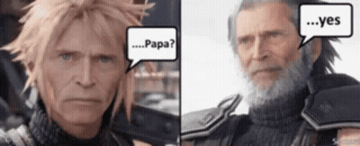 Man With Speech Bubble Saying Papa GIF