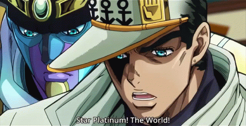 Man With Star Platinum Hat GIF