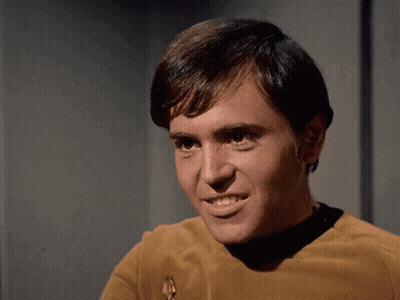 Man With Star Trek Logo GIF