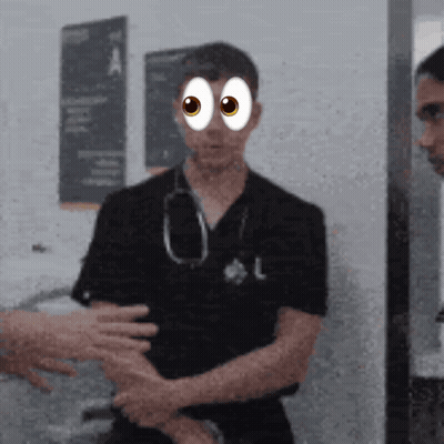 Man With Stethoscope And Googly Eyes GIF