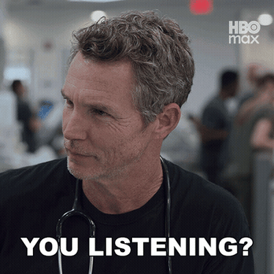 Man With Stethoscope Asking You Listening GIF