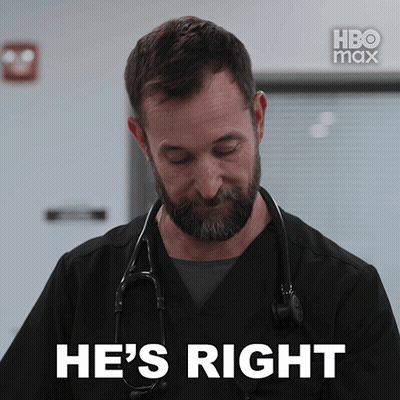 Man With Stethoscope Saying He's Right GIF