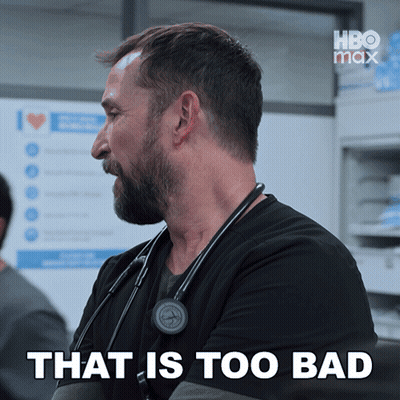Man With Stethoscope Saying That Is Too Bad GIF