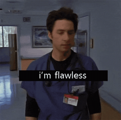Man With Stethoscope Says I'm Flawless In Hospital Hallway GIF