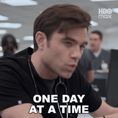 Man With Stethoscope Says One Day At A Time GIF